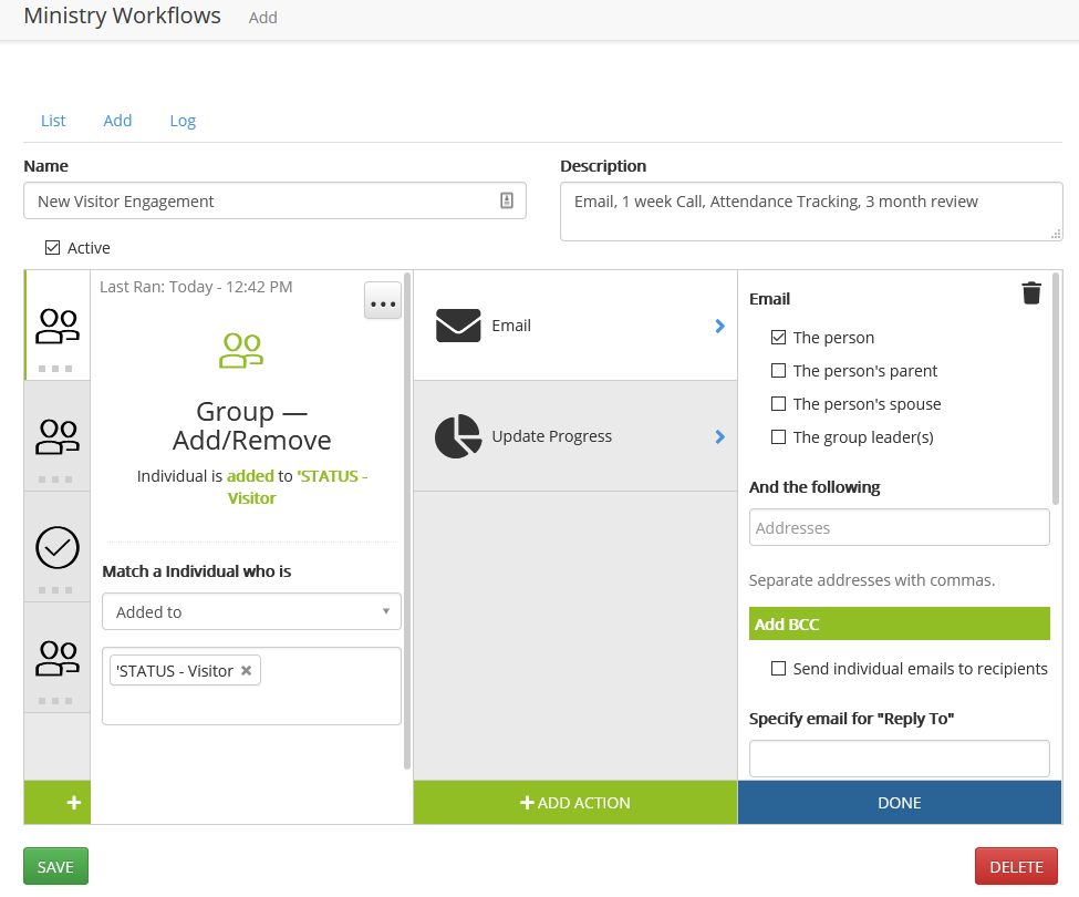 Example Ministry Workflow