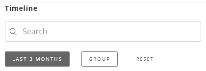 Timeline - Seach and Filtering tools