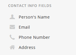 list of contact info fields