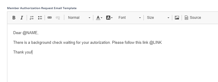 Member Authorization
