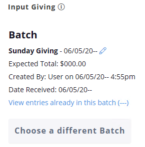 batch details listed