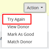 try sending donation again