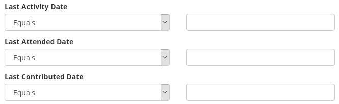 search fields based on dates