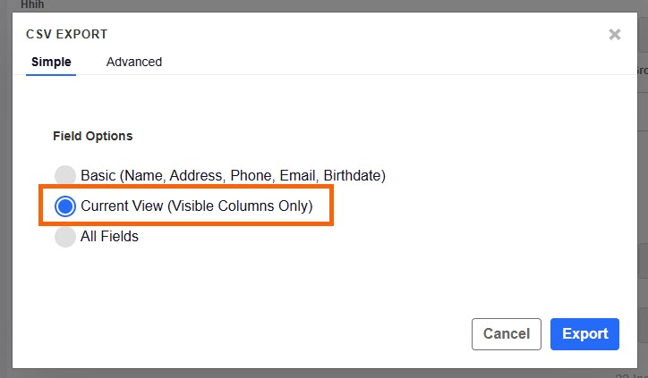ChMS CSV Export Current View Selected.jpg